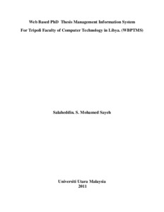 Web based thesis