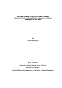 Thesis on organizational citizenship behavior